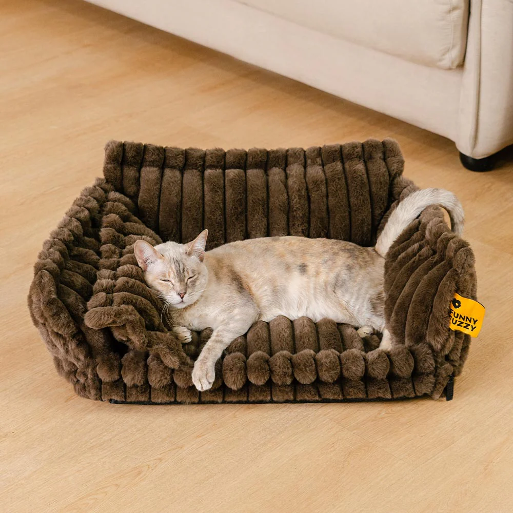 Washable Calming Soft Pillow Bolster Cat Bed-Snoozy Dream - News Pet Shop