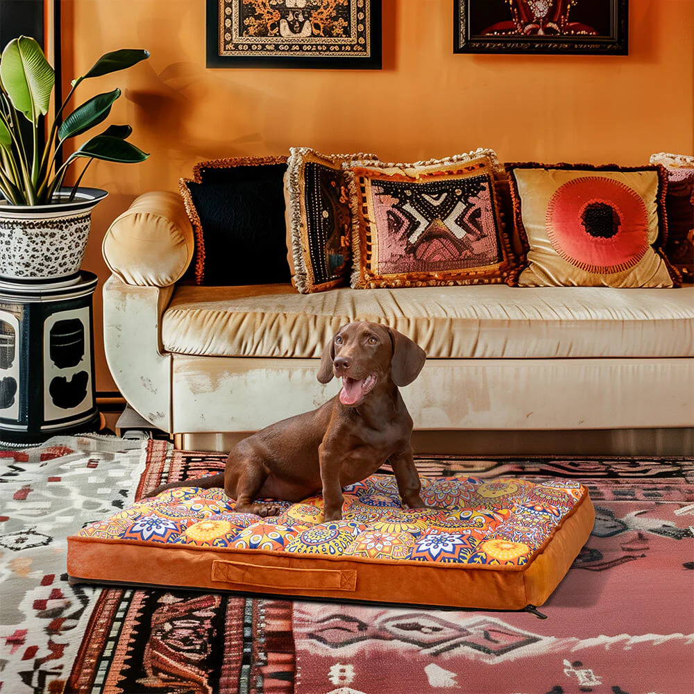 Moroccan Full Support Thickened Comfortable Orthopedic Pillow Dog Bed - News Pet Shop