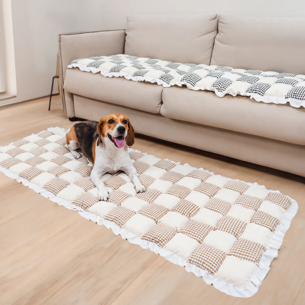 Checkered Color Matching Large Non-slip Pet Mat Couch Cover - News Pet Shop