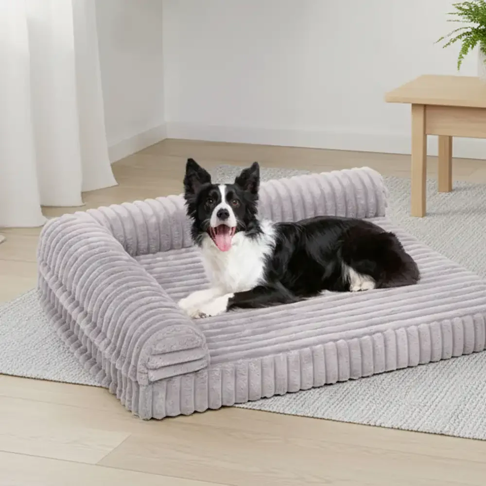 L-Shaped Straight Plush Large Space Waterproof Large Dog Bed - News Pet Shop