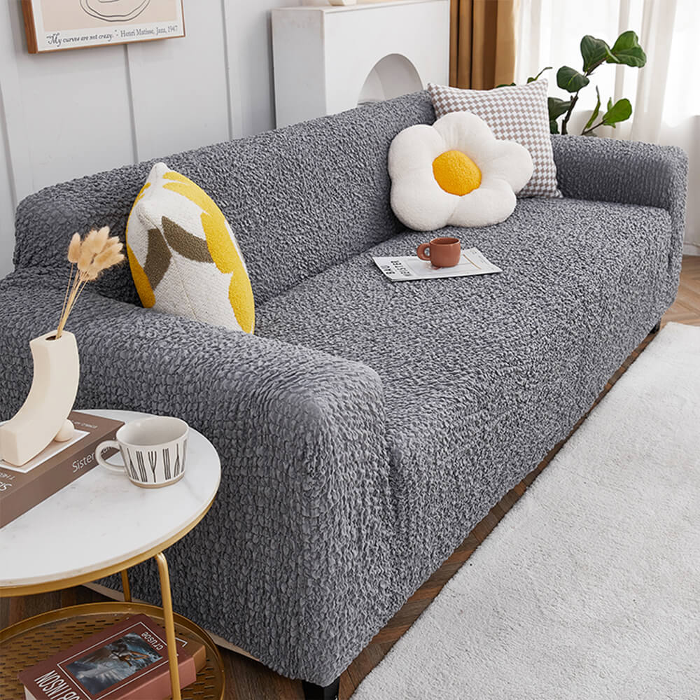 All-Season Cloud Bubble Textured Stretch Full-Cover Couch Cover - News Pet Shop