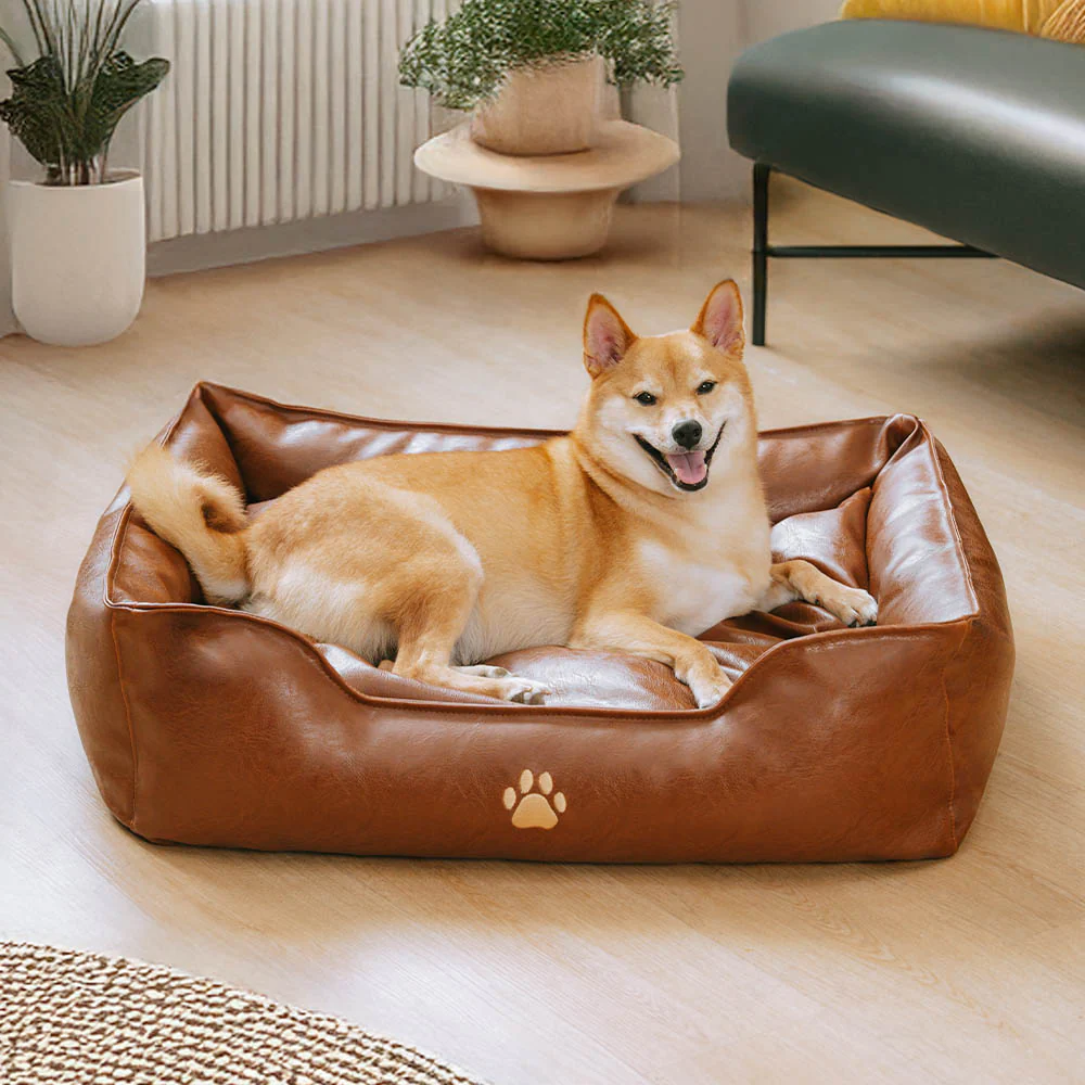 Luxury Faux Leather Waterproof Removable Dog Sofa Bed - News Pet Shop