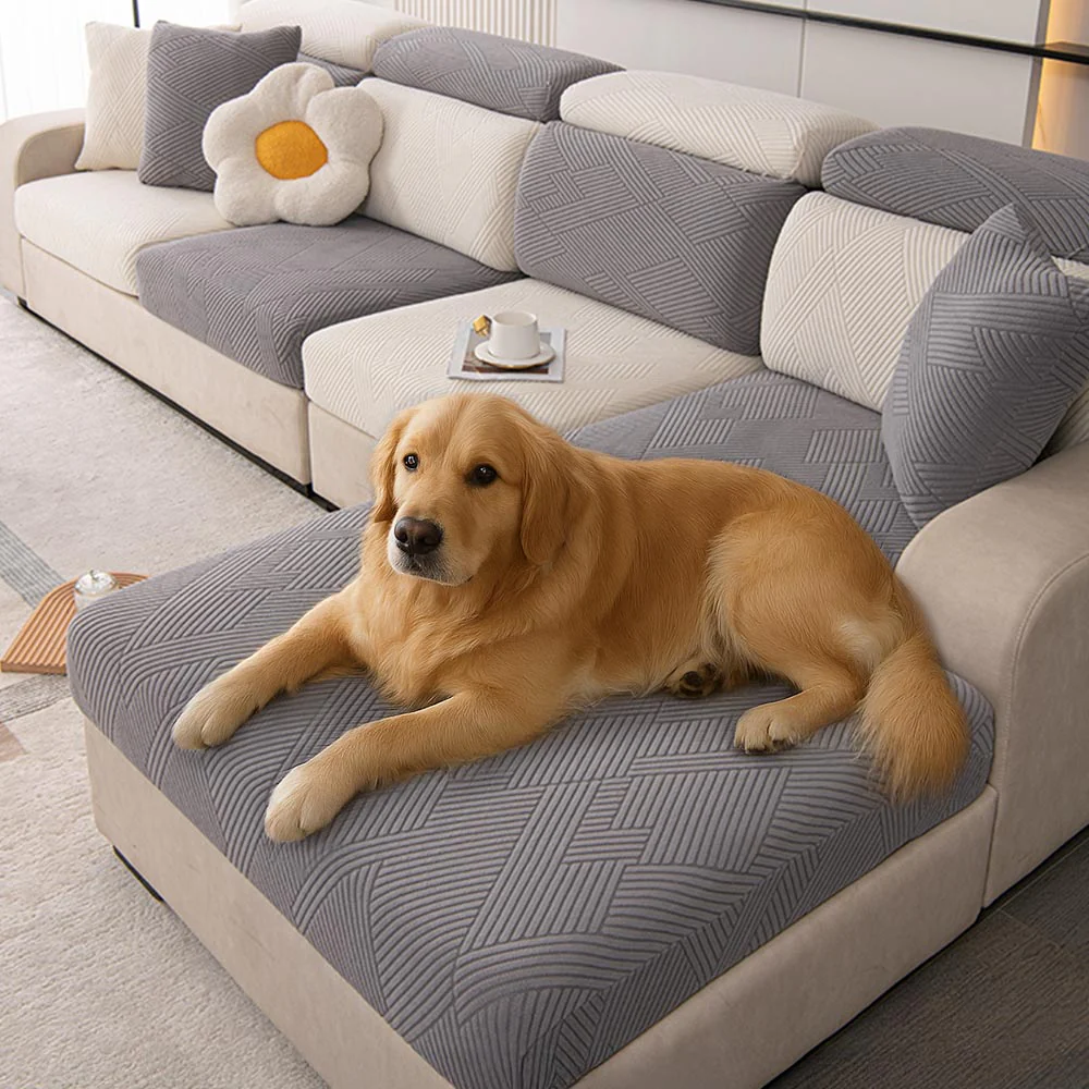 Modern Geometric Stretch Full-Wrap Magic Couch Cover - News Pet Shop
