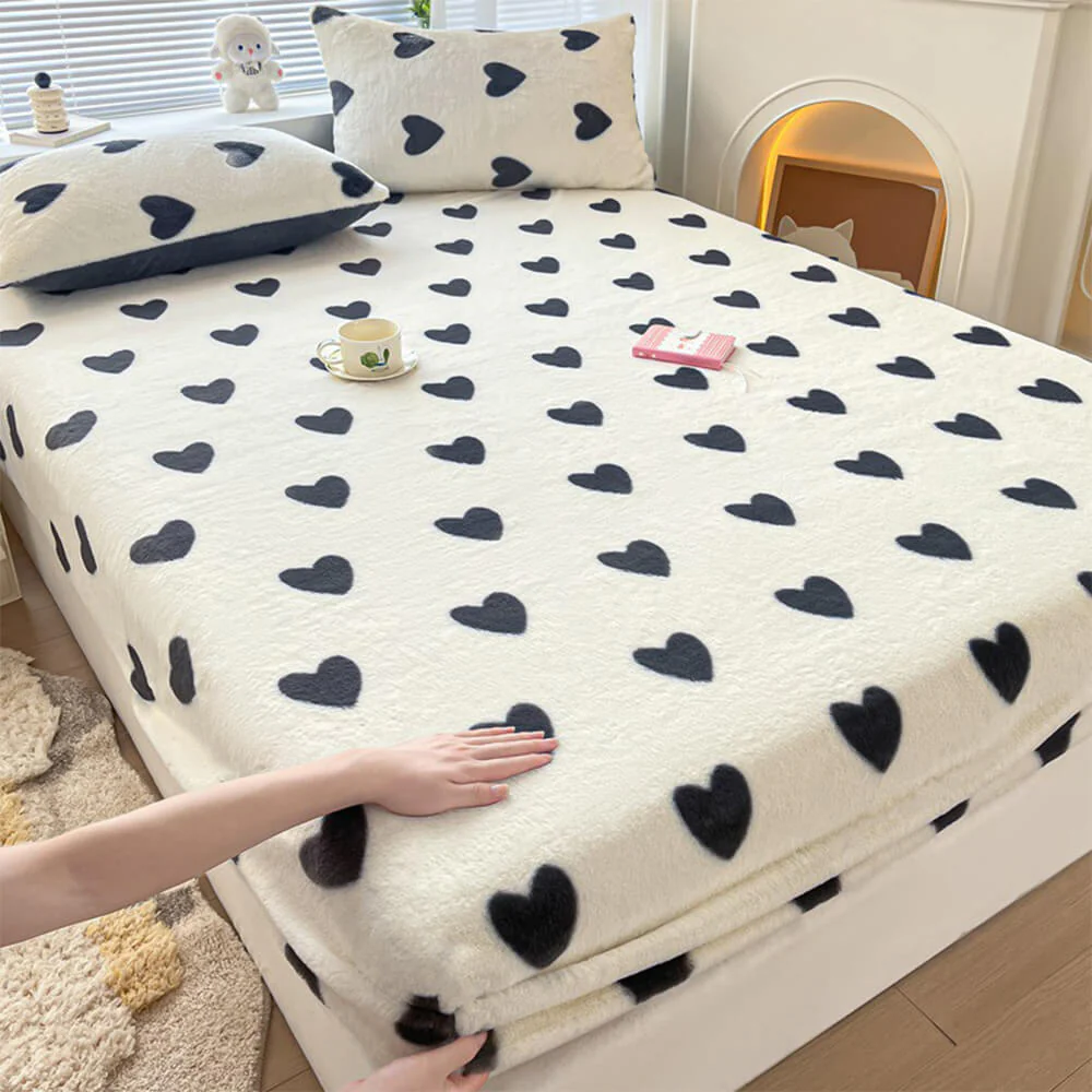 Static-Free Creamy Stretchable Fitted Sheet Mattress Cover - News Pet Shop