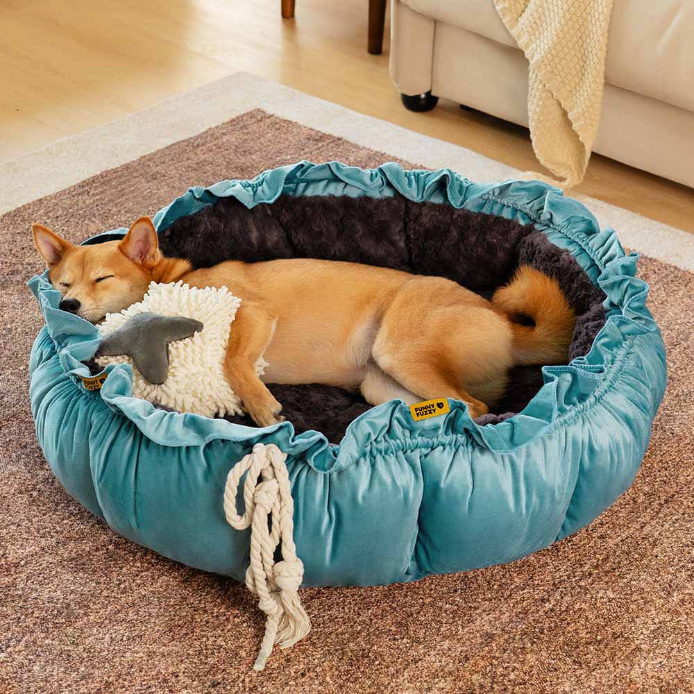 Nature-Inspired Adjustable Calming Dog Bed - Plush Nest - News Pet Shop
