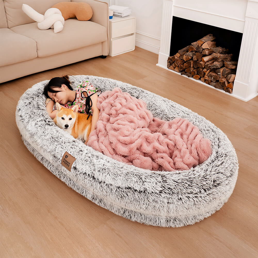 Luxury Super Large Sleep Deeper Oval Bed Human Dog Bed - News Pet Shop