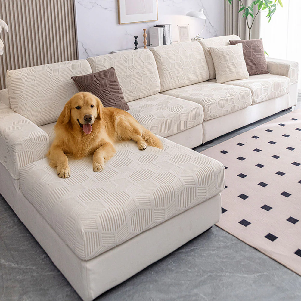 Honeycomb Pattern Water-resistant Stretch Full-Cover Magic Couch Cover - News Pet Shop