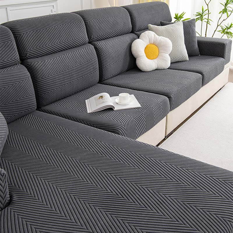 Fully Wrapped Herringbone Couch Cover - News Pet Shop