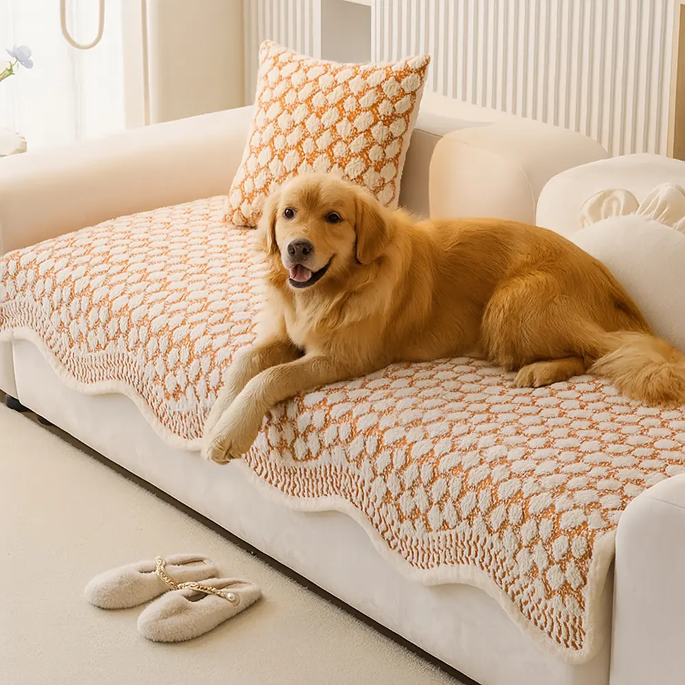 Vintage Classic Chenille Scratch Resistant Sofa Protective Couch Cover - News Pet Shop