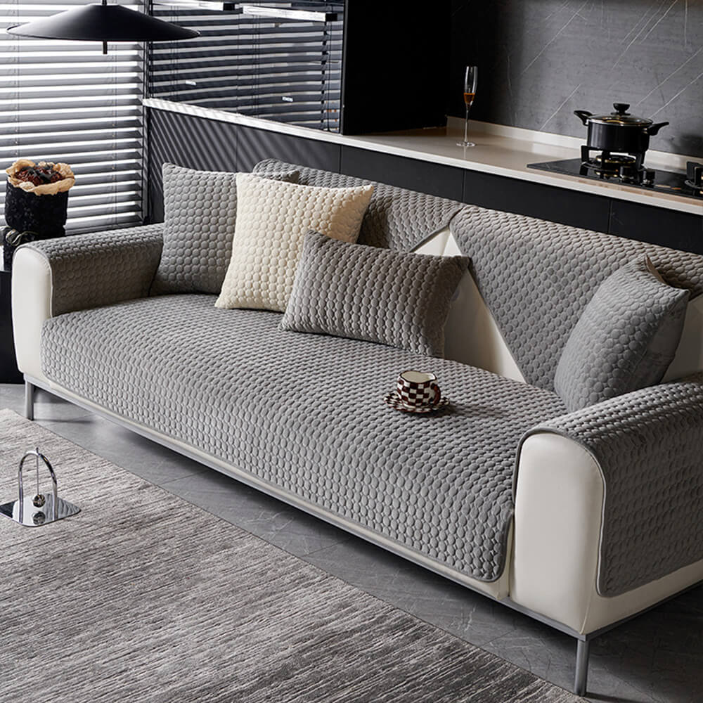 Round Quilted Suede Moisture-Absorbent Breathable Non-Slip Couch Cover - News Pet Shop