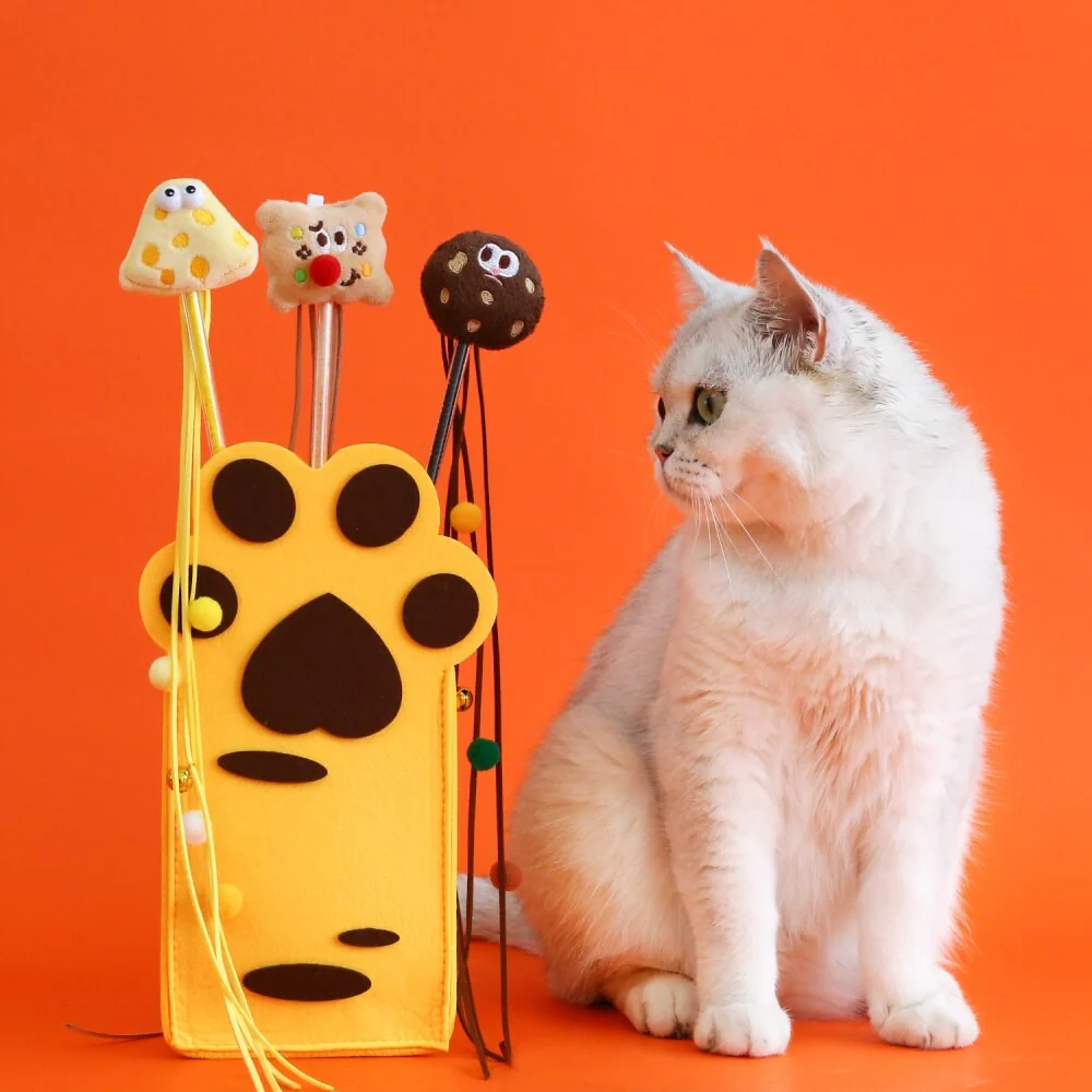 Funny Cookie Cat Teaser Stick Set - News Pet Shop