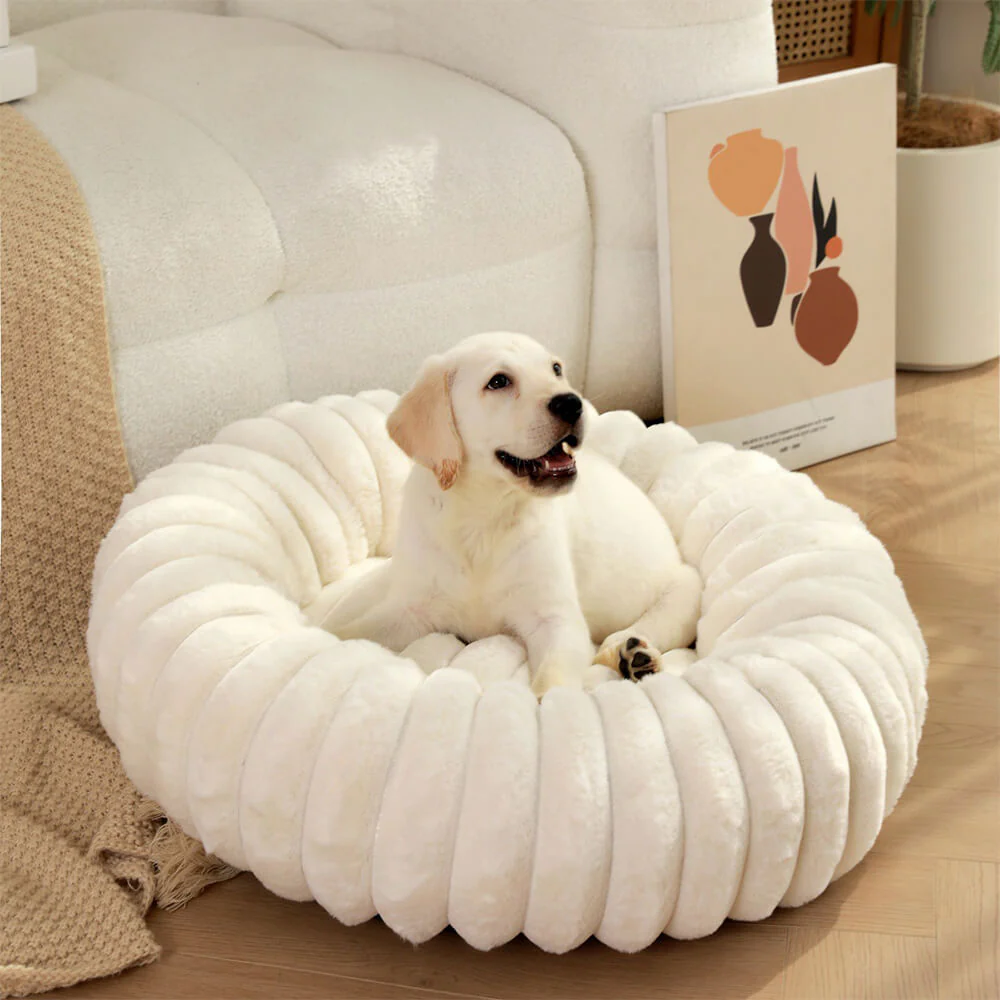 Ultra-Soft Plush Round Donut Support Dog & Cat Bed - News Pet Shop