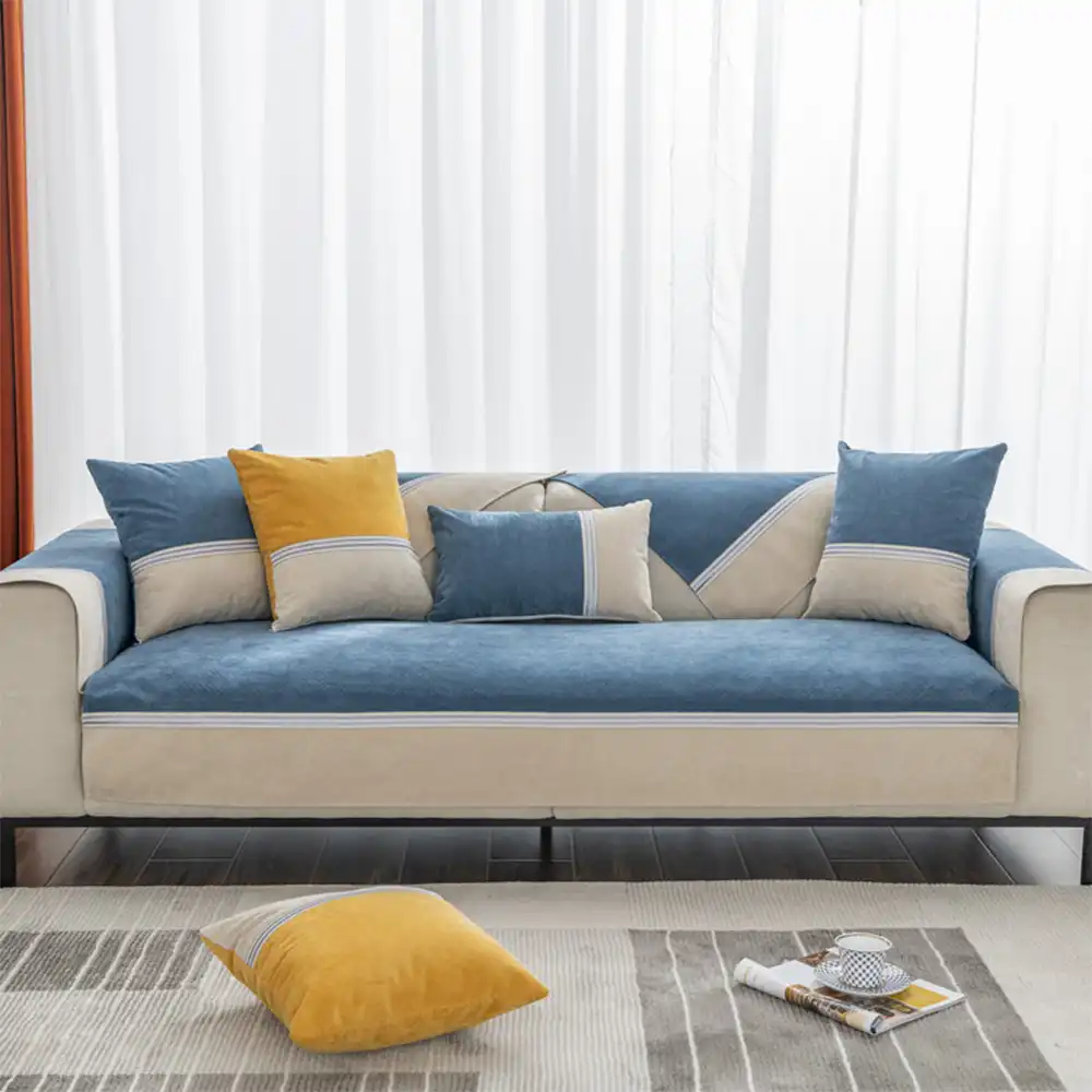 All Seasons Water-Resistant Colorblock Anti-Slip Couch Cover for Pets and Kids - News Pet Shop