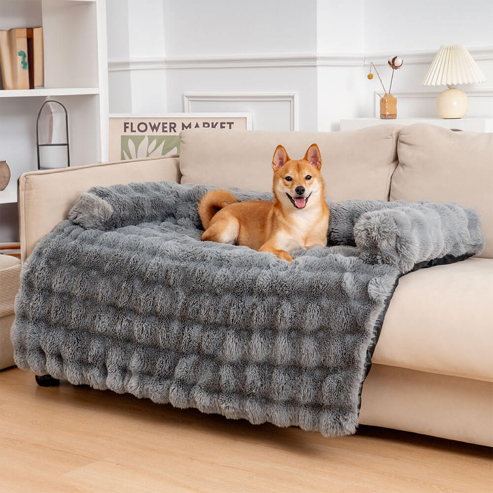 Fluffy Fuzzy Calming Dog Bed Sofa Protector Pet Mat - News Pet Shop