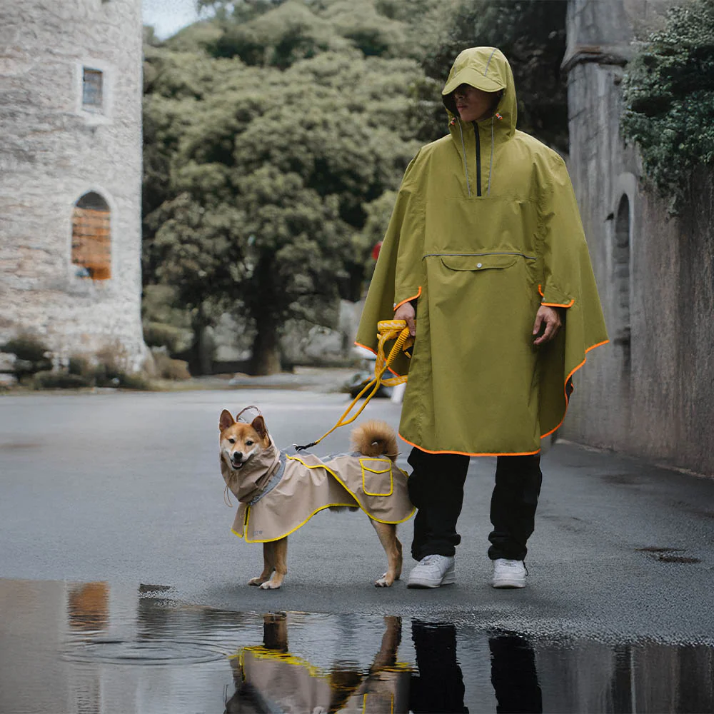 Adjustable Reflective Waterproof with Pocket Dog Human Matching Raincoat-Stay Dry - News Pet Shop