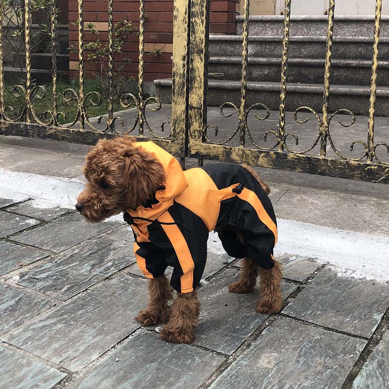 Oxford Fabric Waterproof Dog Full-Cover Raincoat with Legs and Hood - News Pet Shop