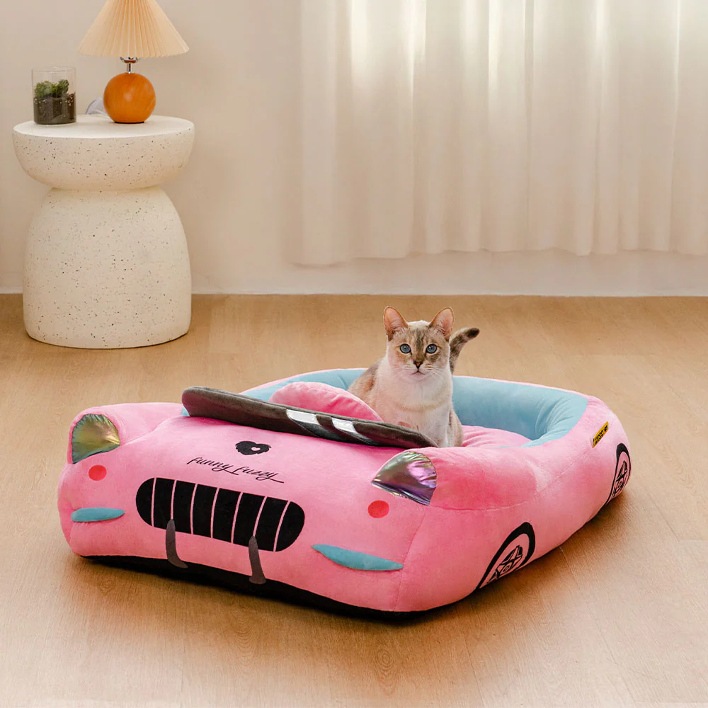 Classic Convertible Race Car Bolster Cat Bed - Fast  Fur - News Pet Shop