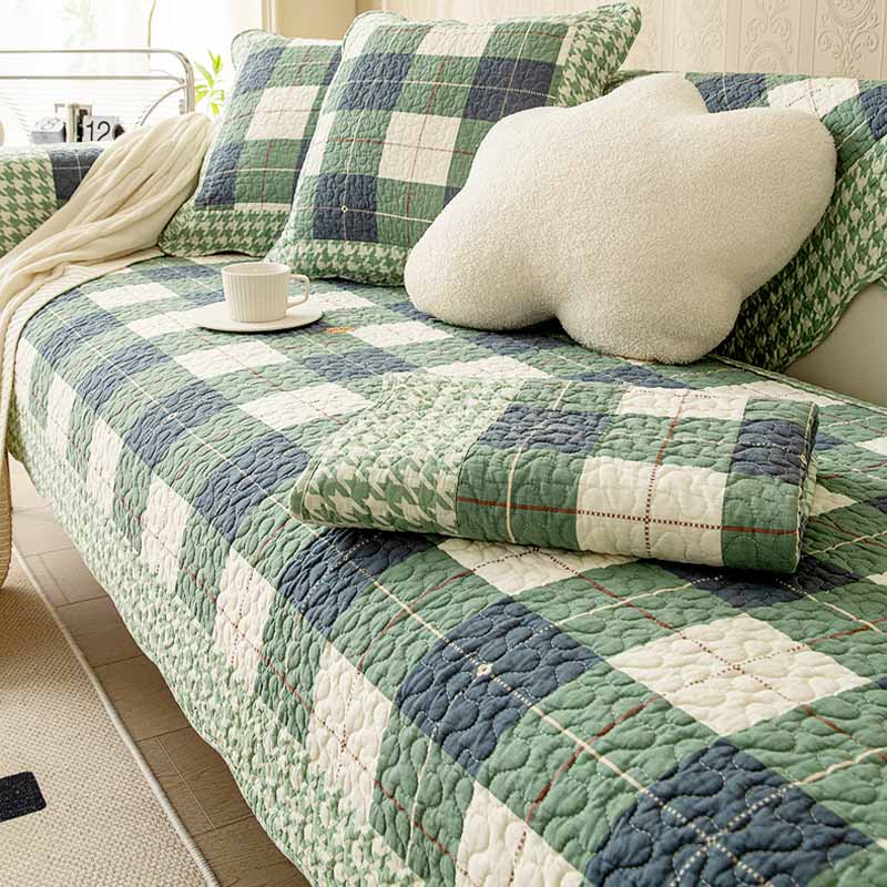 Cotton Plaid Anti-scratch Couch Cover - News Pet Shop