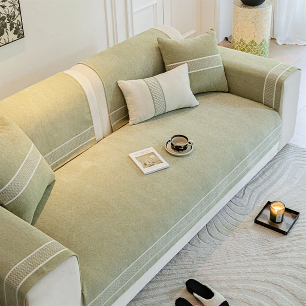 Chenille Jacquard Wide Edge Design Scratch-Resistant Couch Cover - News Pet Shop
