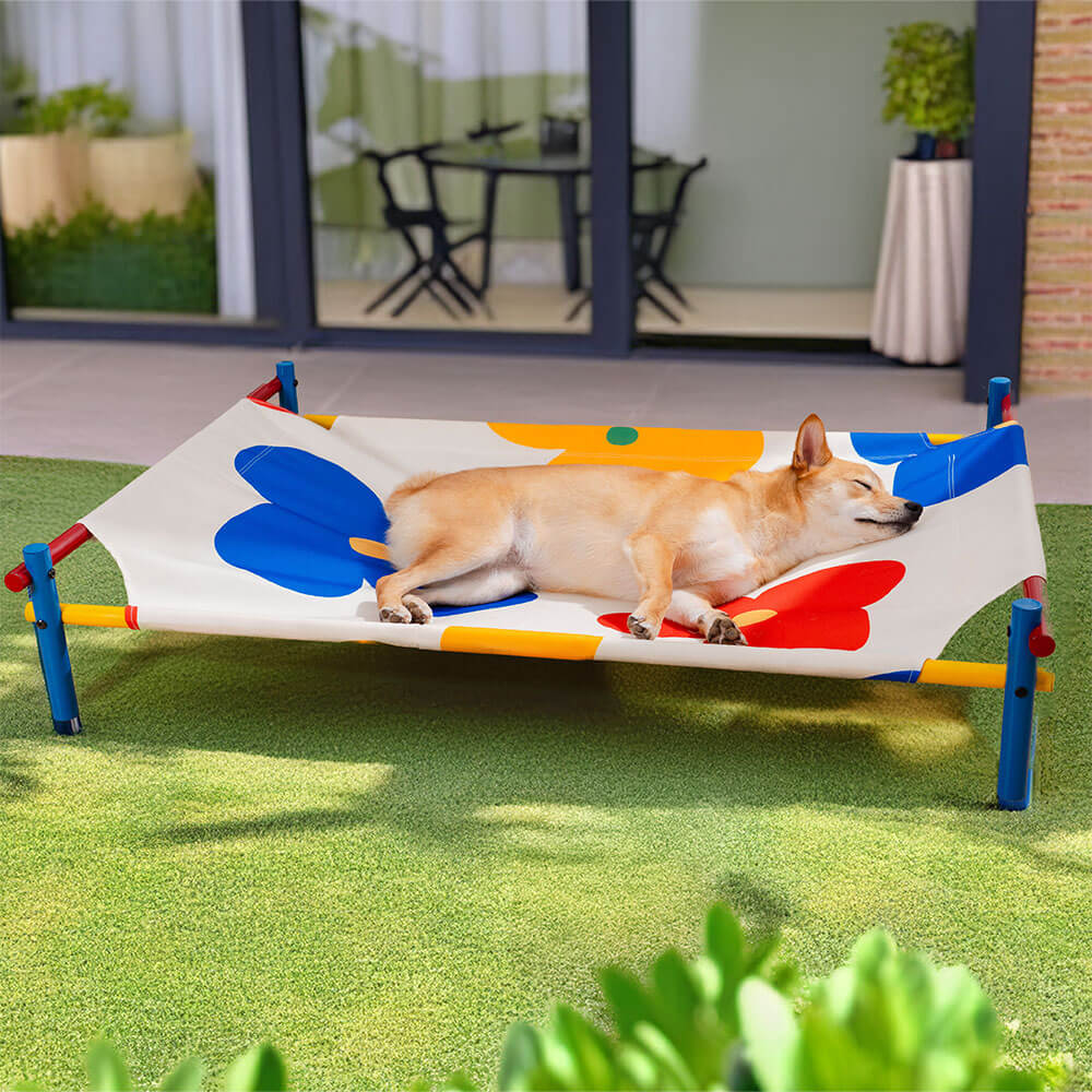 Vibrant Summer Print Style Aluminum Elevated Dog Bed - Summer Paradise - News Pet Shop