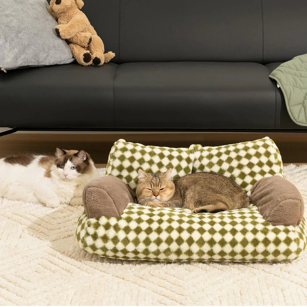 Vintage Leisure Diamond Cat Sofa Bed - News Pet Shop