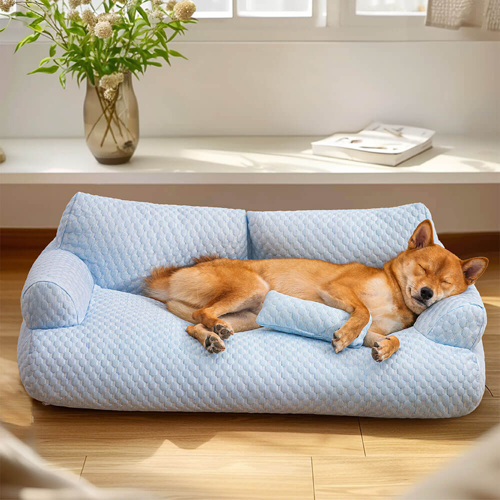 Ice Silk Cooling Pet Bed Breathable Washable Dog Sofa Bed - News Pet Shop