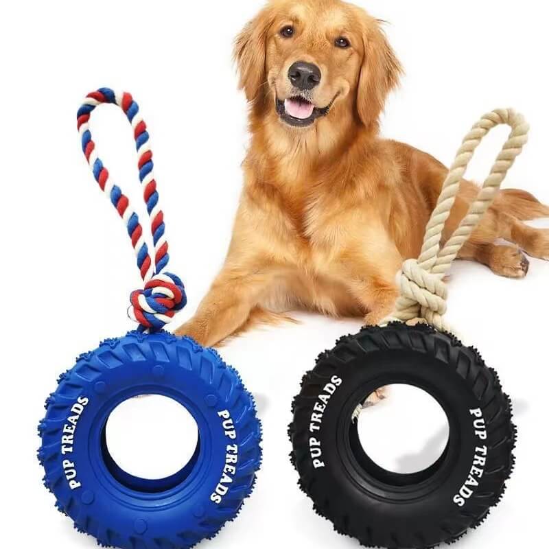 Rubber Tire Dog Interactive Toy Teething and Chewing Toy - News Pet Shop