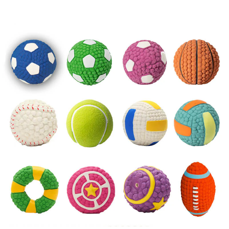 Pet Latex Squeaky Ball Toy Durable Interactive Dog Chew Toy - News Pet Shop