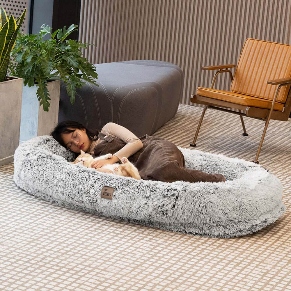 Luxury Super Large Sleep Deeper Oval Bed With Blanket - News Pet Shop