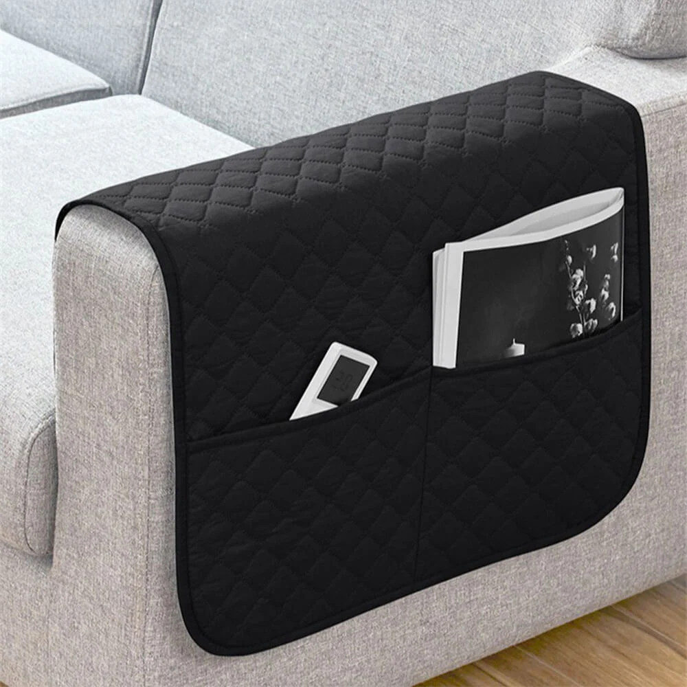 Waterproof Quilted Sofa Armrest Cover with Pockets - News Pet Shop