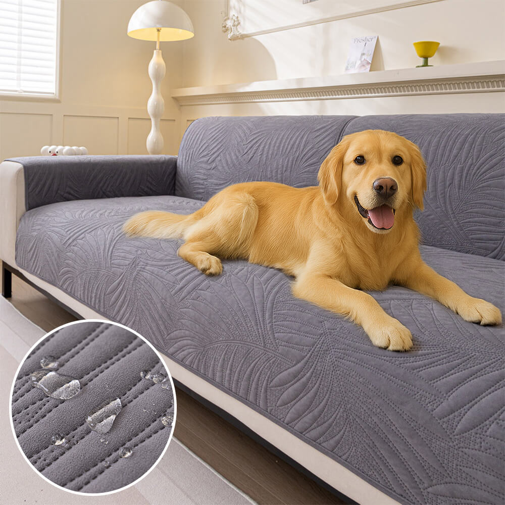 Large Leaf Pattern Water-resistant Sofa Protector Non-Slip Couch Cover - News Pet Shop