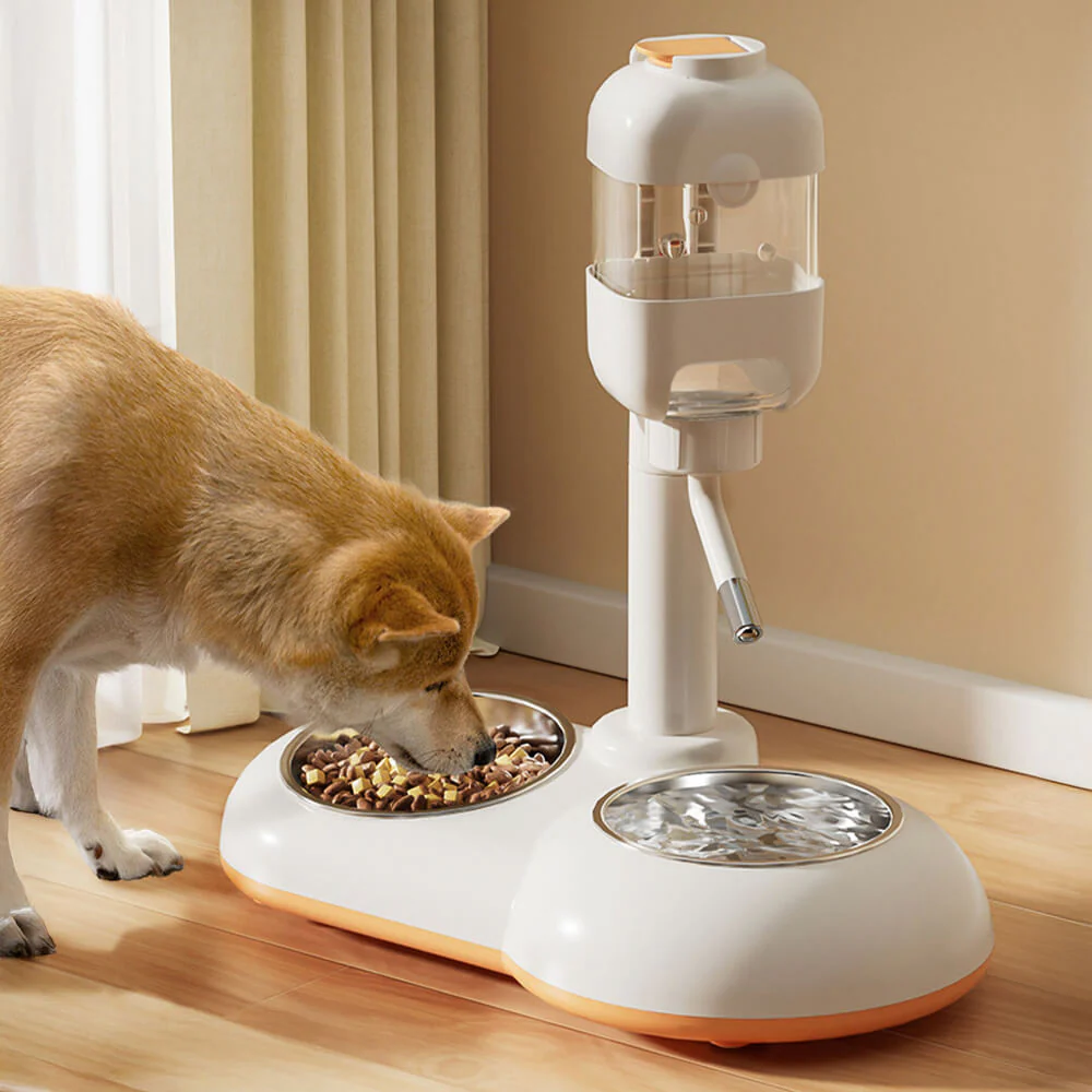 Pet Feeding Bowl Station Food Dispenser With Automatic Water - News Pet Shop