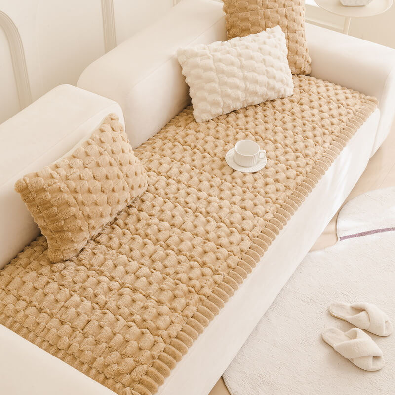Honeycomb Plush Thickened Soft Sofa Decoration Pet Mat Couch Cover - News Pet Shop
