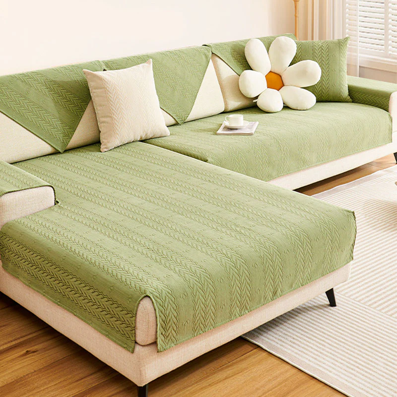 Chenille Wheat Ear Printed Breathable Non-slip Couch Cover - News Pet Shop