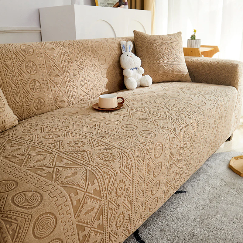 Bohemian Jacquard Stretch Full-Cover Anti-Slip Couch Cover With Pillowcase - News Pet Shop