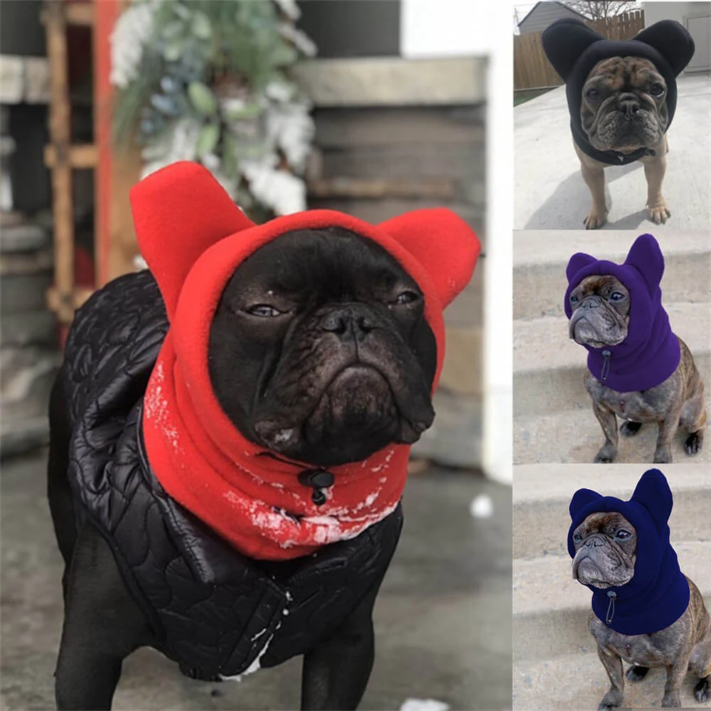 Fleece Dog Hood with Bear Ears  C Fun and Cozy Winter Headwear - News Pet Shop