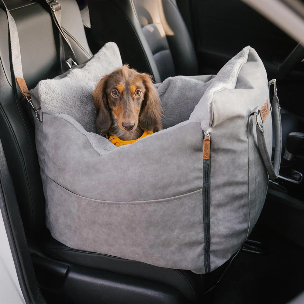 Large Fluffy Warmth Safe Non-Slip Dog Carrier Booster Car Seat- Ride and Rover - News Pet Shop