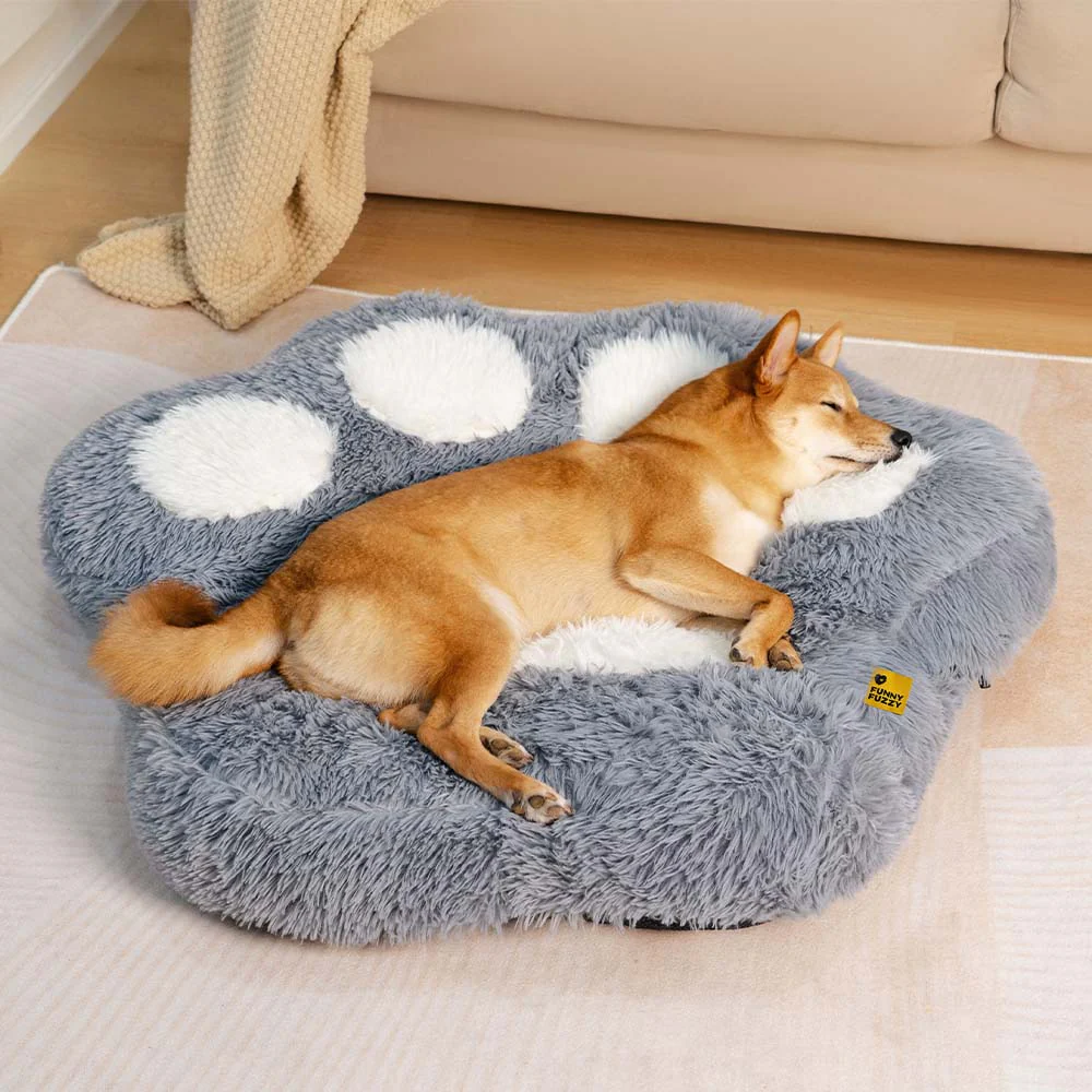 Washable Fluffy Non-Slip Cozy Dog Bed-Paw Spot - News Pet Shop