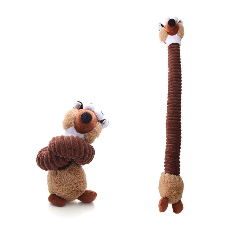 Long Neck Animal Squeaky Plush Dog Toy Interactive Chew Toy - News Pet Shop