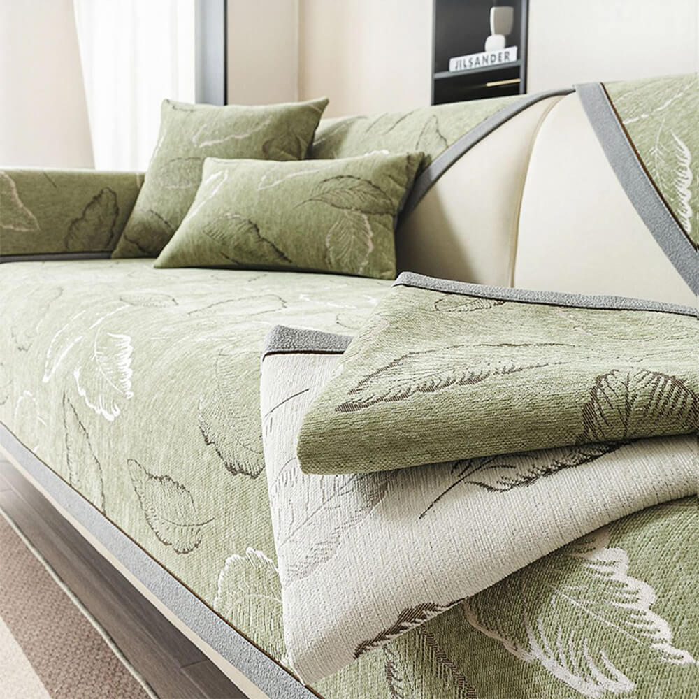 Premium Leaf Texture Chenille Non-Slip Anti-Scratch Couch Cover - News Pet Shop