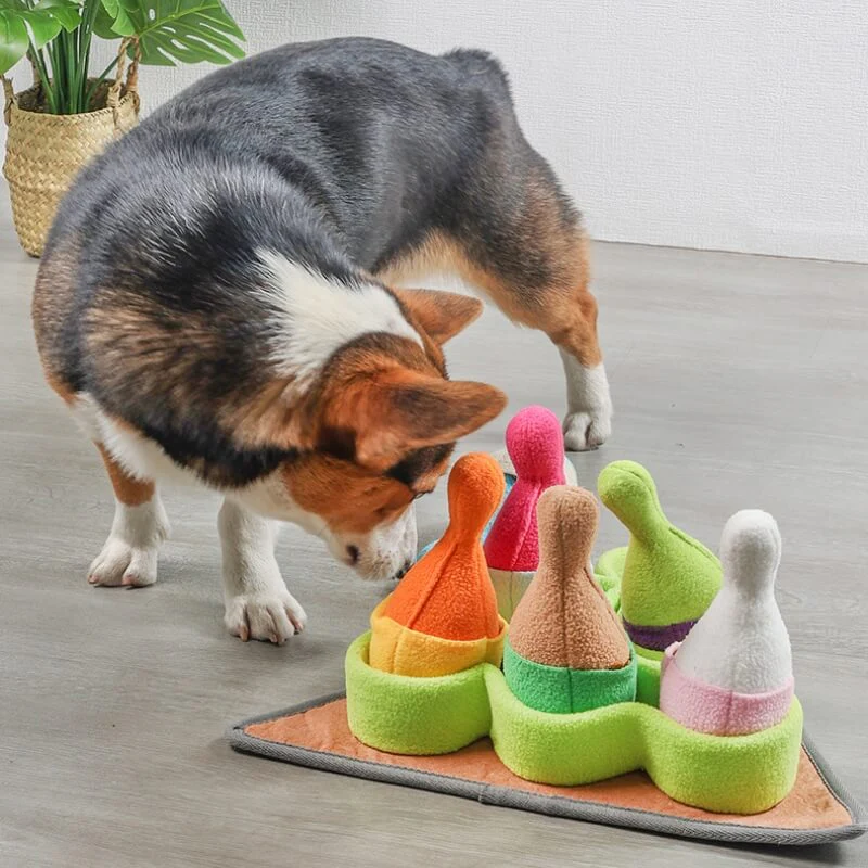 Interactive Bowling Puzzle Dog Treat Dispenser Toy - News Pet Shop