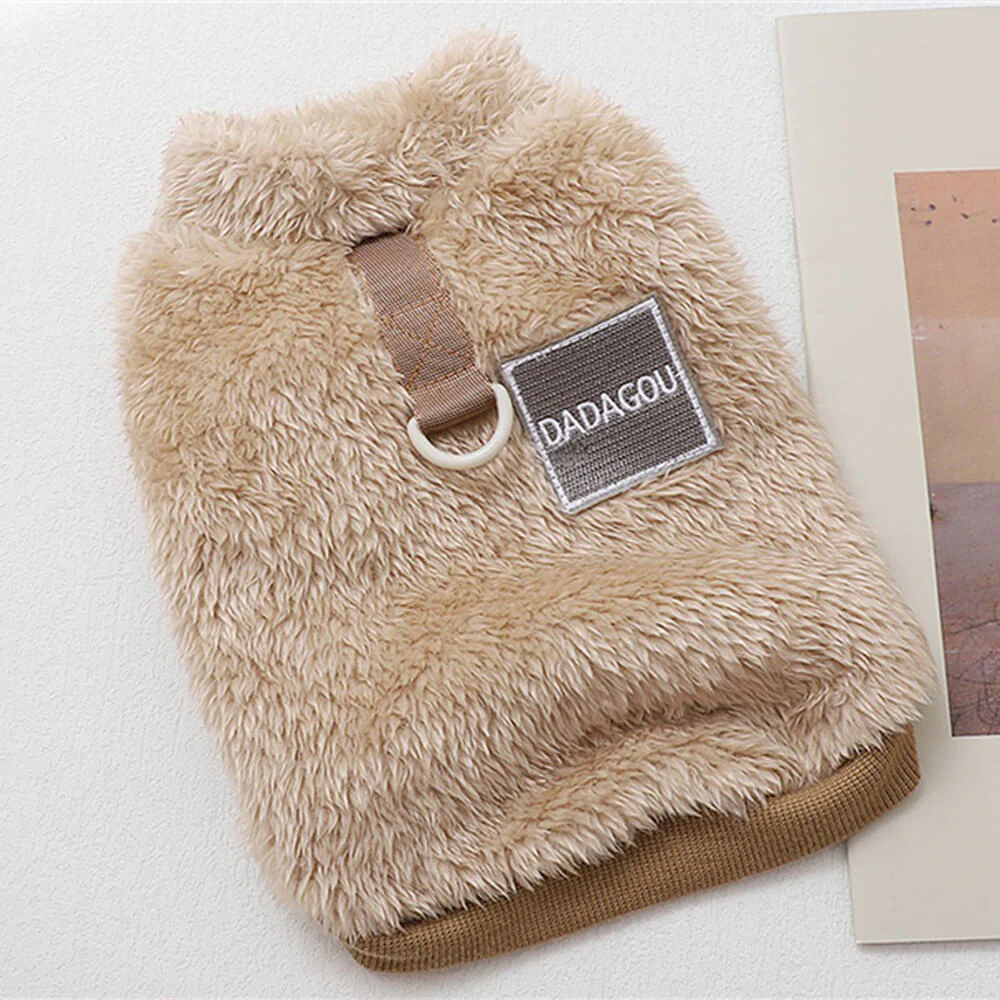 Comfortable and Stylish Fuzzy Dog Vest - Perfect for Winter Walks - News Pet Shop