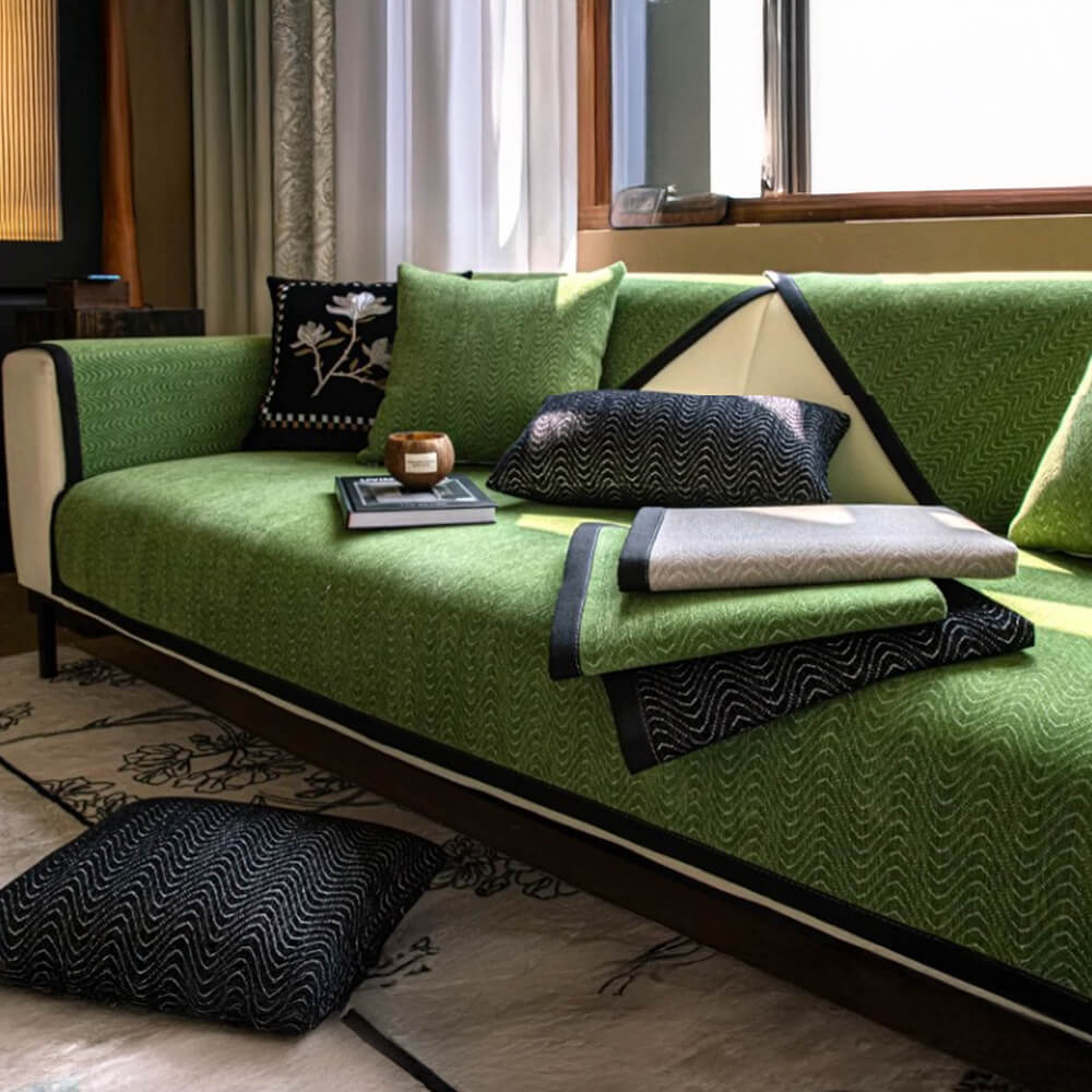 Chenille Anti-Slip Cat-Scratch Resistant Wavy Texture Premium Couch Cover - News Pet Shop