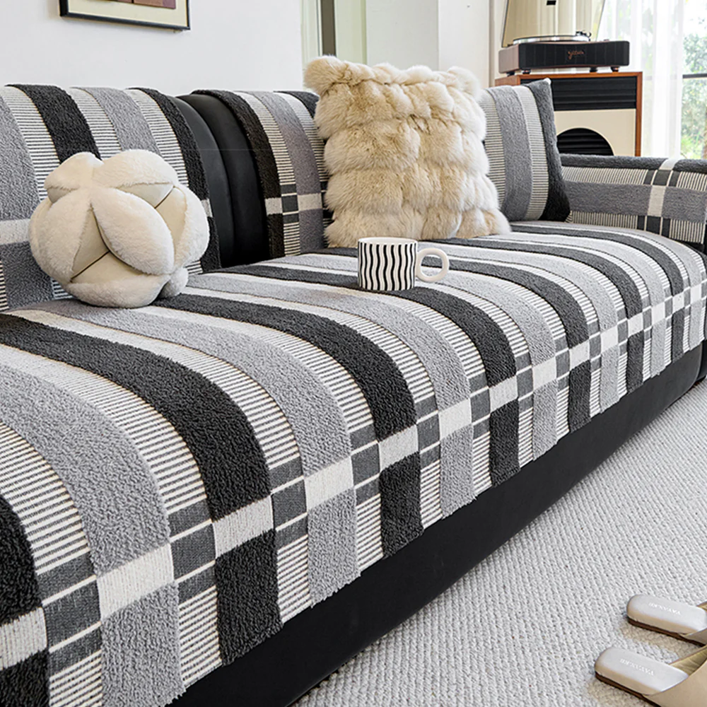Mid-Century Modern Chenille Scratch-Resistant Furniture Protection Non-Slip Couch Cover - News Pet Shop