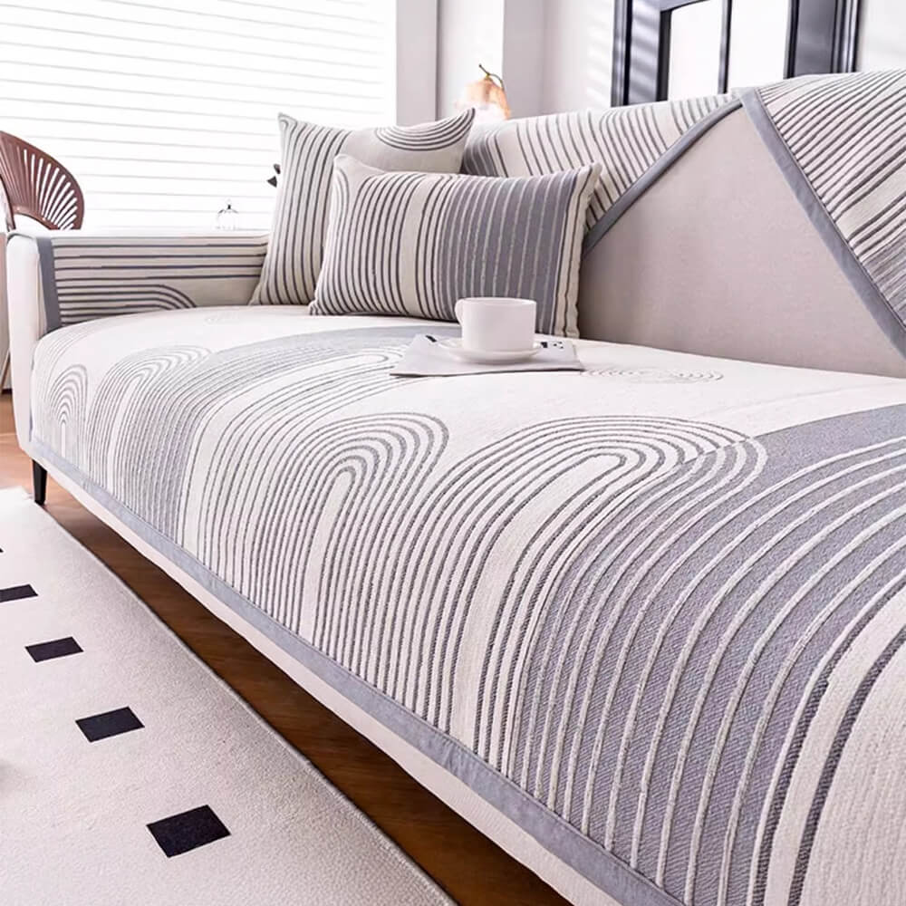 Chenille Arch Pattern Scratch-Resistant Couch Cover - News Pet Shop