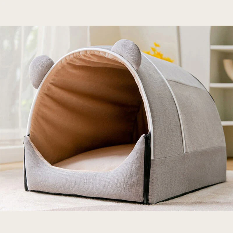 2 in 1 Cute Bear Ears Removable Dog House - News Pet Shop