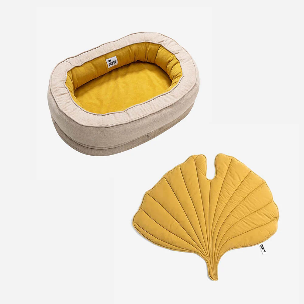 Leaf Shape Dog Blanket With Donut Dog Bed Luxury Dog Gifts - News Pet Shop