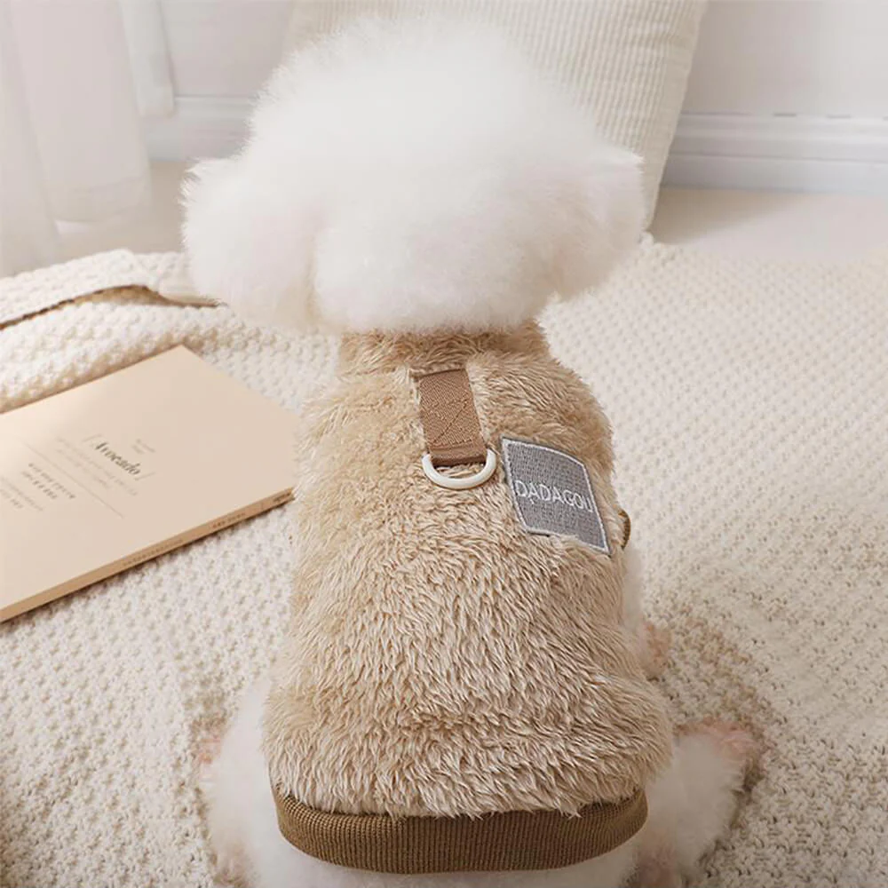 Comfortable and Stylish Fuzzy Dog Vest - Perfect for Winter Walks - News Pet Shop