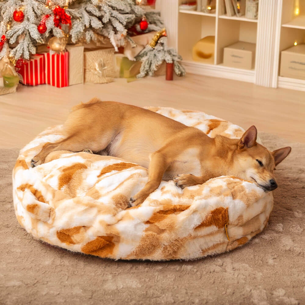 Cloudy Fluffy Calming Donuts Round Dog Beds - News Pet Shop