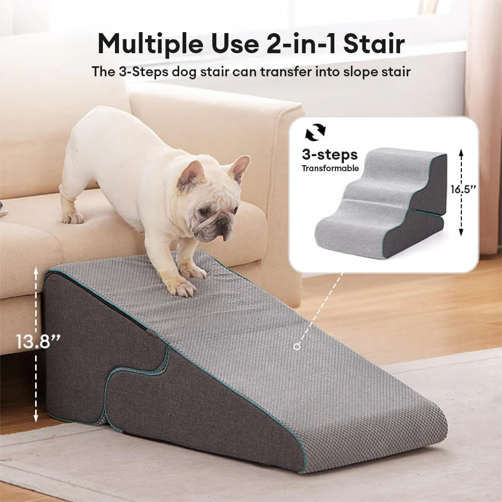 Multifunctional 2-in-1 Foldable Dog Stairs with Ramp Mode - News Pet Shop